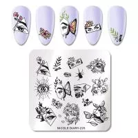 Nicole Diary, Пластина для стемпинга 6*6 см 51563 ND-225, 1 шт