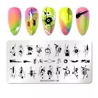 Nicole Diary, Пластина для стемпинга 12*6 см 50331 ND-186, 1 шт
