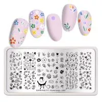 Born Pretty, Пластина для стемпинга 12*6 см 49338 BP-L003 Flower tango, 1 шт