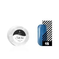 Гель-краска для тонких линий POLE Silk line №15 синий металлик (6 мл.)