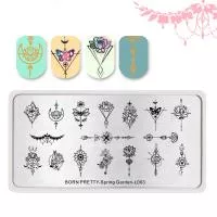 Born Pretty, Пластина для стемпинга 12*6 см 42518 BP-L003 Spring garden, 1 шт