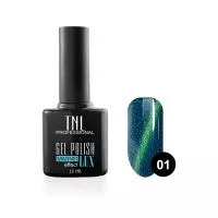 Гель-лак TNL - magnet lux №01 - сапфировый с блестками (10 мл.)