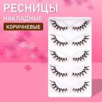 Коричневые накладные ресницы TZong 04