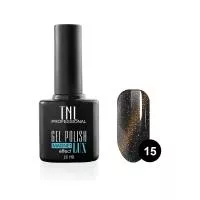 Гель-лак TNL - magnet lux №15 - черная маслина с блестками (10 мл.)
