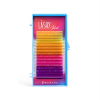 Ресницы цветные LASHY Vivid "Flame" - 16 линий - MIX