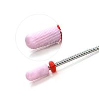 Фреза керамическая розовая (мягкая) цилиндр малый с округлым верхом 6x12.7 мм TNL