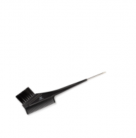 Кисть-расческа для окрашивания TNL с металлическим хвостом, двухсторонняя, черная