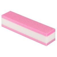Блок шлифовальный четырехсторонний Сэндвич (01 Бело-розовый) IRISK (Ириск)