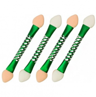 Аппликаторы латексные двухсторонние с декор. ручкой, L 63мм, 12шт (06 Зеленая ручка)