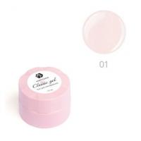 Гель для наращивания ногтей ADRICOCO №01 прозрачный светло-розовый (10 мл.)