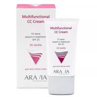 "ARAVIA Professional" CC-крем защитный SPF-20 Multifunctional CC Cream Vanilla 01, 50 мл./12