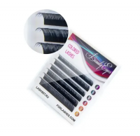 Ресницы для наращивания двухтоновые Beauty Eyes MIX (Бьюти Айс), black-silver 6 линий