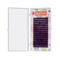 Цветные ресницы Lash&Go (Лэш енд гоу) Фиолетовый (микс) 16 линий