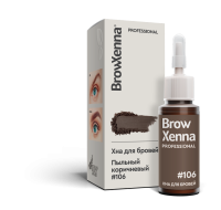 Хна для бровей BrowXenna #106, пыльный коричневый, (флакон),1 шт