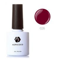 Цветной гель-лак ADRICOCO №026 бордовый (8 мл.)