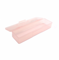 Пластиковый контейнер прямоугольный (малый) прозрачно-розовый TNL