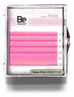 Цветные ресницы Be Perfect (Би Перфект) Neon Pink MIX 6 линий