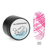 Гель-краска для тонких линий TNL Voile №20 паутинка (розовый неон), 6 мл.